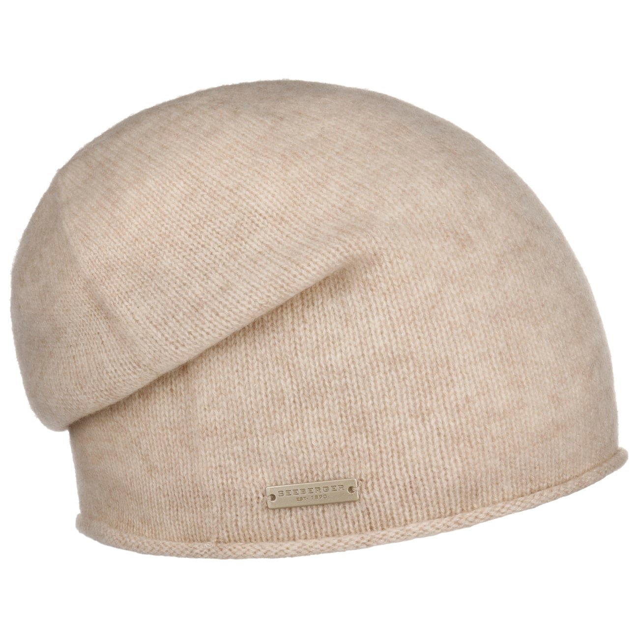 Kaschmir Beanie mit Rollrand by Seeberger von Seeberger