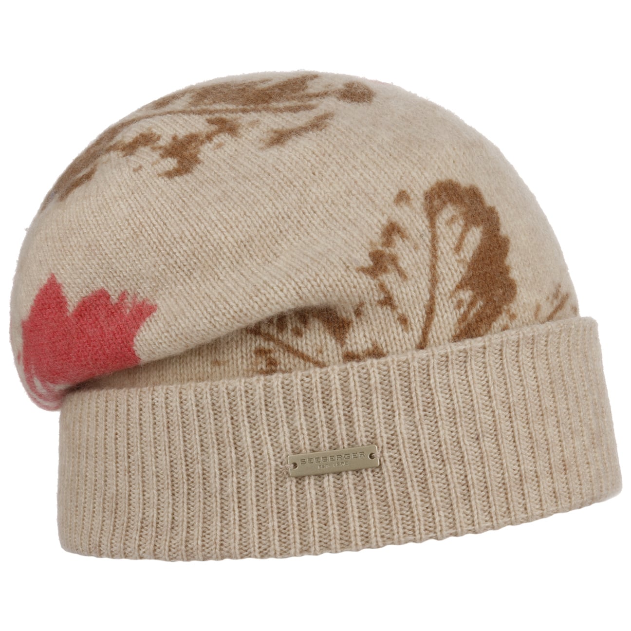 Kaschmir Flower Beanie by Seeberger von Seeberger