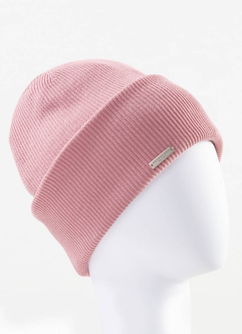 Seeberger, Damen-Mütze, mit Rippstrick-Umschlag, Rosa von Seeberger