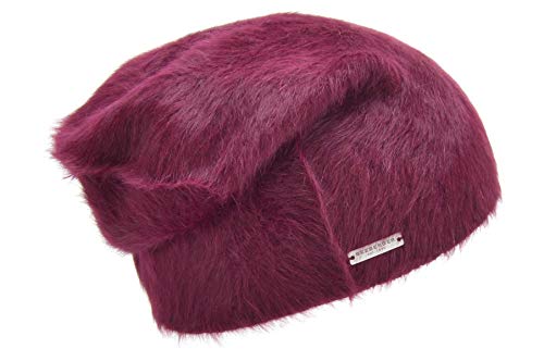 Seeberger Angora Beanie Angoramütze Wintermütze Oversize Mütze Damenmütze Wintermütze Beanie Long Beanie (Bordeaux) von Seeberger