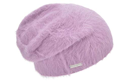 Seeberger Angora Beanie Angoramütze Wintermütze Oversize Mütze Damenmütze Wintermütze Beanie Long Beanie (Rosa Orchid) von Seeberger