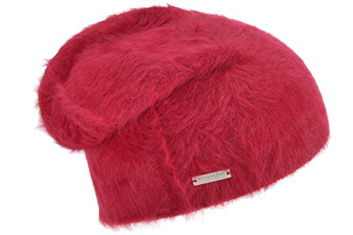 Seeberger Angora Beanie Angoramütze Wintermütze Oversize Mütze Damenmütze Wintermütze Beanie Long Beanie (Rot) von Seeberger