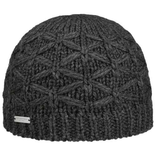 Seeberger Annelie Knit Beanie Damen Anthrazit Einheitsgröße, Anthrazit, 6.75-7.5 von Seeberger