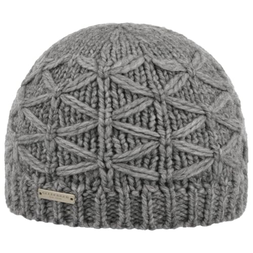 Seeberger Annelie Knit Beanie Damen, Hellgrau, 6.75-7.5 von Seeberger