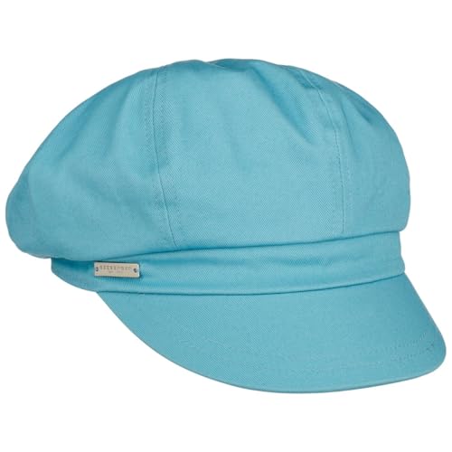 Seeberger Azalee Ballonmütze Damencap Newsboy-Mütze Balloncap Baumwollcap Sommercap Damen - mit Schirm, Futter Sommer Frühling-Sommer - One Size hellblau von Seeberger