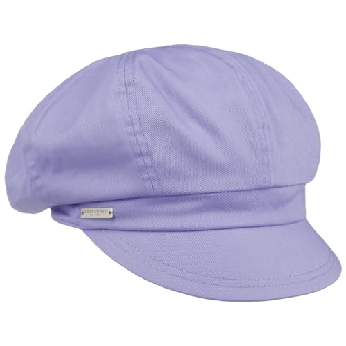 Seeberger Azalee Ballonmütze Damencap Newsboy-Mütze Balloncap Baumwollcap Sommercap Damen - mit Schirm, Futter Sommer Frühling-Sommer - One Size lila von Seeberger