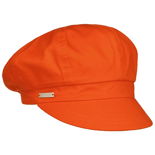 Seeberger Azalee Ballonmütze Damencap Newsboy-Mütze Balloncap Baumwollcap Sommercap (One Size - orange) von Seeberger