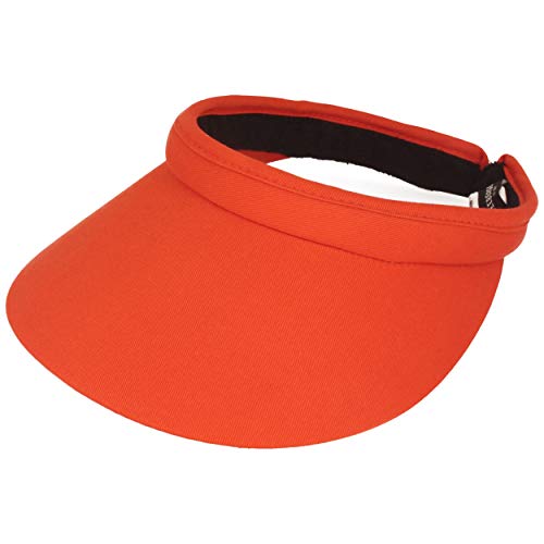 Seeberger Azalee Visor Baumwolle Baumwollvisor Sonnenvisor Sonnenschutz Blendschutz Strandvisor Damenvisor (One Size - orange) von Seeberger