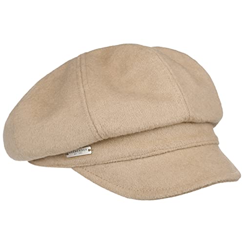 Seeberger Bedelia Ballonmütze Schirmmütze Damencap Baker-Boy-Mütze Wollcap (One Size - beige) von Seeberger