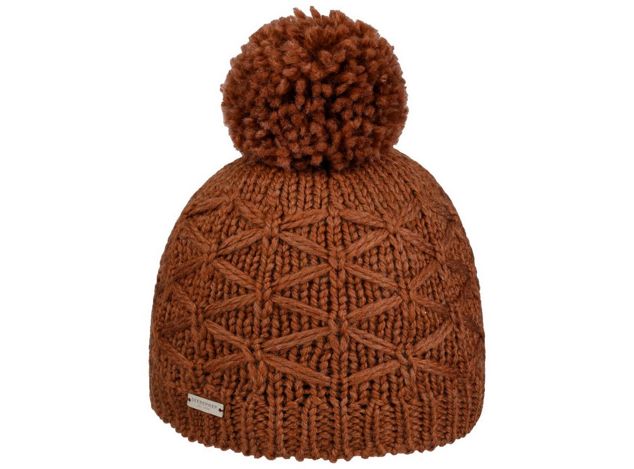 Seeberger Bommelmütze (1-St) Strickmütze mit Futter von Seeberger