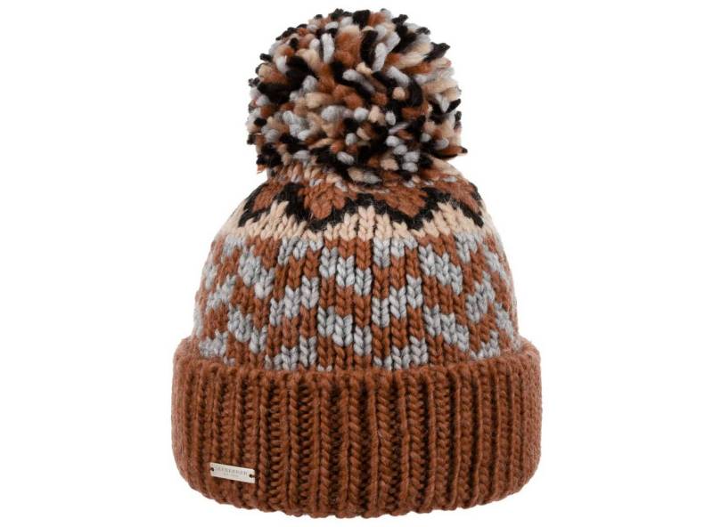 Seeberger Bommelmütze (1-St) Strickmütze mit Umschlag von Seeberger