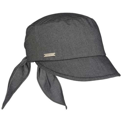 Seeberger Cotton Chambray Damencap Baumwollcap Schirmmütze Visor Sonnenvisor (One Size - anthrazit) von Seeberger