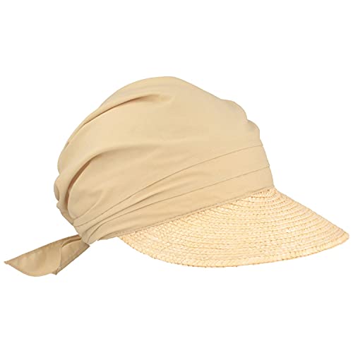 Seeberger Damen Sonnenhut Stroh-/Stoffcap, Einfarbig, Gr. one Size, Beige (leinen 93) von Seeberger