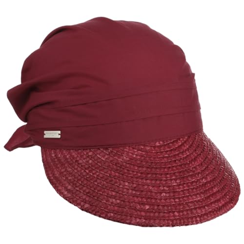 Seeberger Damen Sonnenhut Stroh-/Stoffcap Cassis von Seeberger