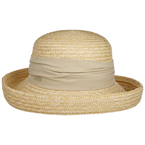 Seeberger Dilara Stroh Sommerhut Damenhut Umschlaghut (One Size - Hellbeige) von Seeberger