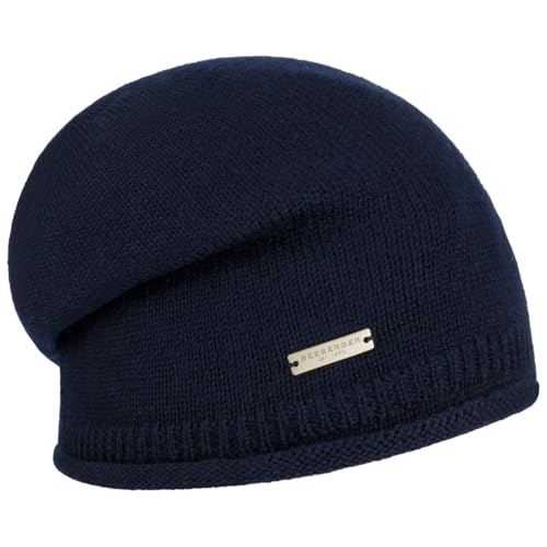 Seeberger Dovera Headsock Beanie Strickmütze Damenmütze Damen - Oversize Winter Herbst-Winter - One Size dunkelblau von Seeberger