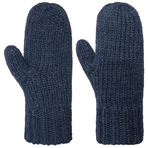 Seeberger Fäustlinge mit Fleecefutter Fausthandschuhe Damenhandschuhe Strickhandschuhe (One Size - dunkelblau) von Seeberger