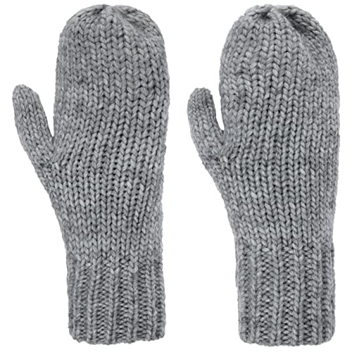 Seeberger Fäustlinge mit Fleecefutter Fausthandschuhe Damenhandschuhe Strickhandschuhe (One Size - grau) von Seeberger