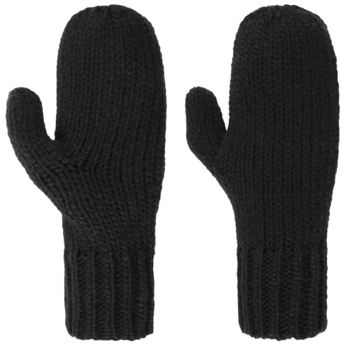 Seeberger Fäustlinge mit Fleecefutter Fausthandschuhe Damenhandschuhe Strickhandschuhe (One Size - schwarz) von Seeberger