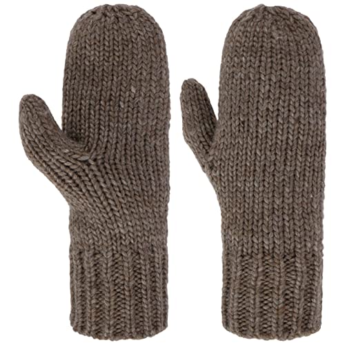 Seeberger Fäustlinge mit Fleecefutter Fausthandschuhe Damenhandschuhe Strickhandschuhe Damen - Futter, Futter Winter Herbst-Winter - One Size taupe von Seeberger