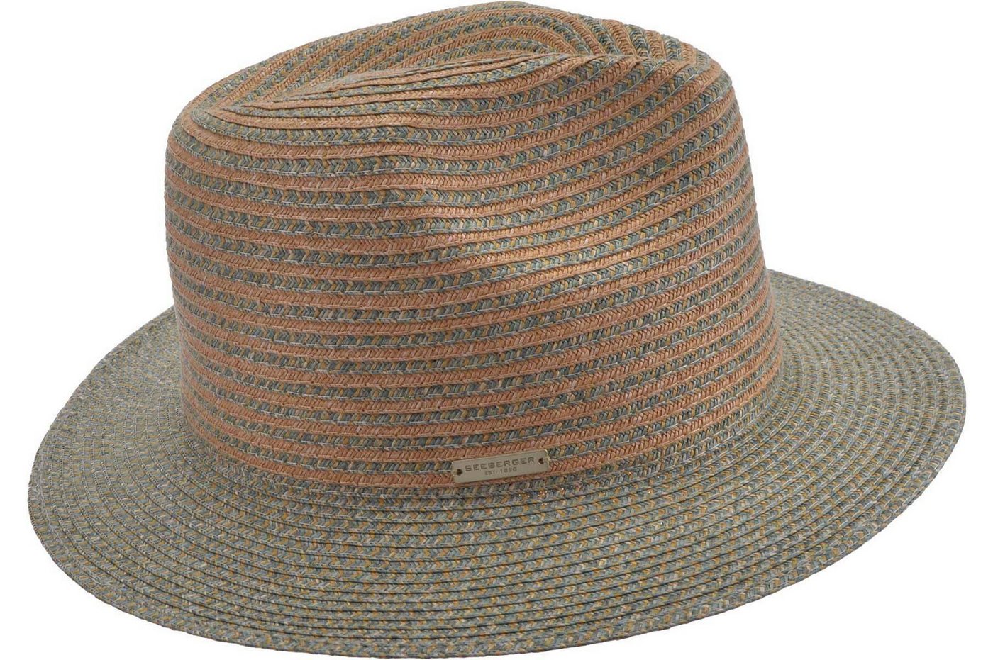 Seeberger Fedora Papierborten Fedora mit Ringelstreifen 55532-0 von Seeberger