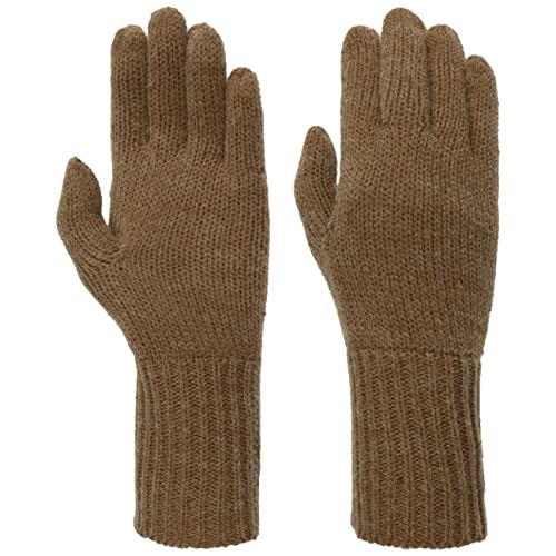 Seeberger Feinstrick Fingerhandschuhe Strickhandschuhe Damenhandschuhe Damen - Winter Herbst-Winter - One Size hellbraun von Seeberger