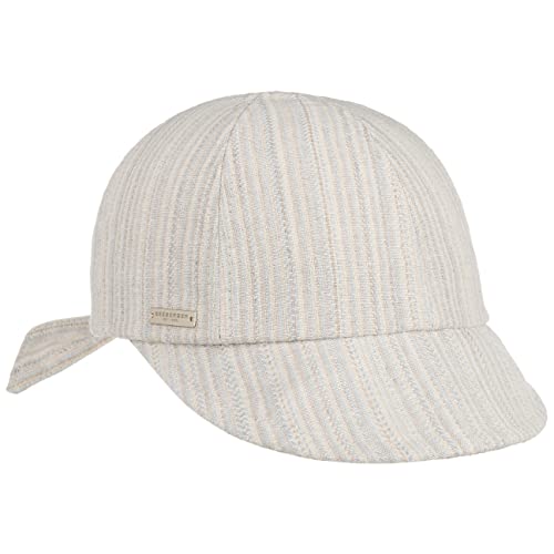 Seeberger Fine Stripes Damencap Baumwollcap Sommercap Sommermütze (One Size - hellblau) von Seeberger