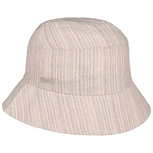 Seeberger Fine Stripes Stoffhut Baumwollhut Sommerhut Sonnenhut Damenhut Gartenhut (One Size - rosa) von Seeberger