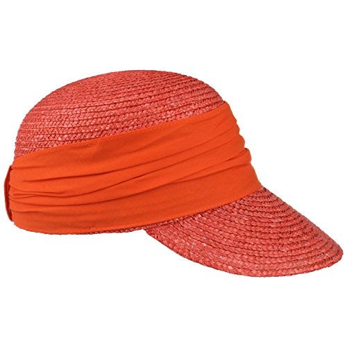 Seeberger Grace Stroh Sonnencap Strohkappen Damencap (One Size - orange) von Seeberger