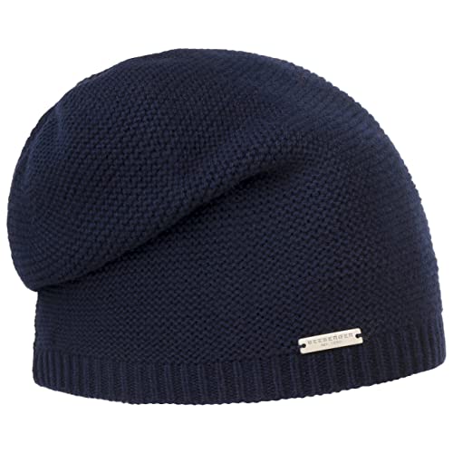 Seeberger Insa Strickmütze Beanie Damenmütze Wintermütze (One Size - dunkelblau) von Seeberger