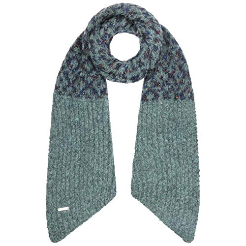 Seeberger Jacquard Glitter Strickschal Winterschal Damenschal (One Size - petrol-meliert) von Seeberger