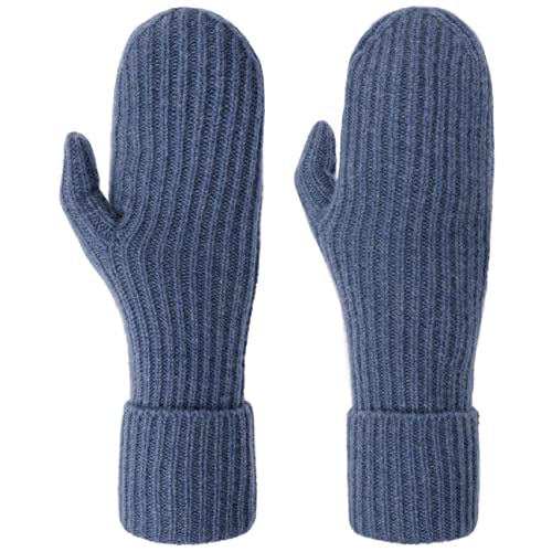 Seeberger Kaschmir Fäustlinge Damenhandschuhe Fausthandschuhe Kaschmirhandschuhe Strickhandschuhe (One Size - blau) von Seeberger