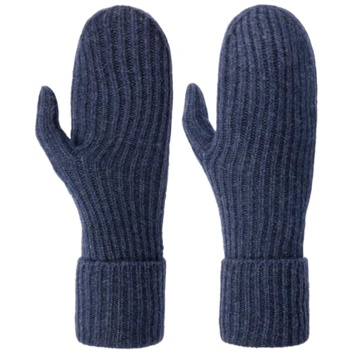 Seeberger Kaschmir Fäustlinge Damenhandschuhe Fausthandschuhe Kaschmirhandschuhe Strickhandschuhe Damen - Winter Herbst-Winter - One Size dunkelblau von Seeberger