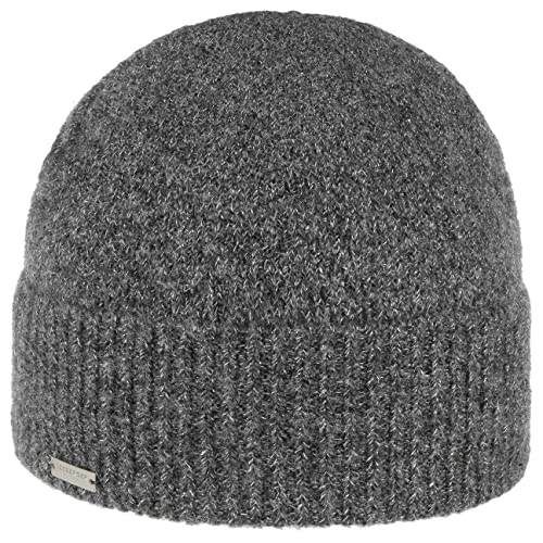 Seeberger Lamenja Umschlagmütze Strickmütze Damenmütze Damenbeanie Wintermütze (One Size - anthrazit) von Seeberger