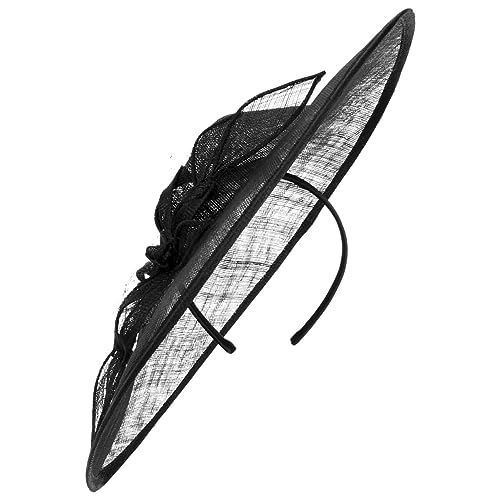 Seeberger Large Plate Sinamay Fascinator Haarschmuck Kopfschmuck (One Size - schwarz) von Seeberger