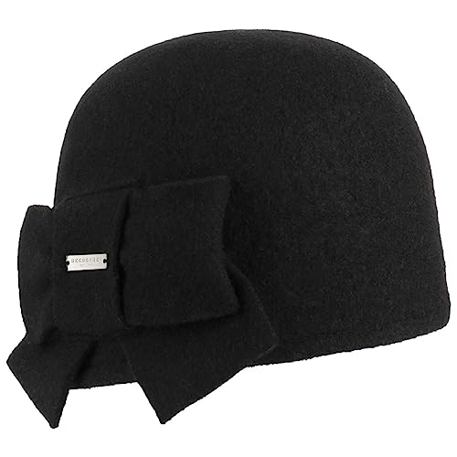 Seeberger Litika Wintermütze Walkmütze mit Schleife Walkhut Damenmütze (One Size - schwarz) von Seeberger