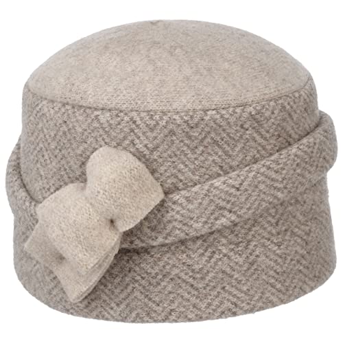 Seeberger Livelia Herringbone Walkmütze Damenmütze Wollmütze Wintermütze (One Size - beige) von Seeberger