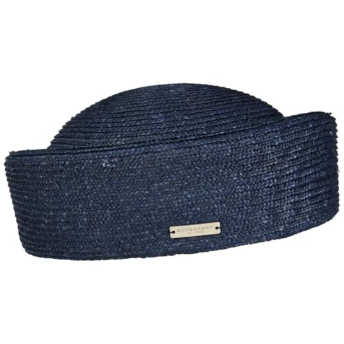 Seeberger Luisetta Strohhut Damenhut Anlasshut Käppchen Bortenhut Damen - Frühling-Sommer Sommer - One Size dunkelblau von Seeberger