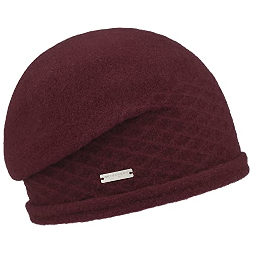 Seeberger Mirana Walkmütze Wollmütze Damenmütze Wintermütze (One Size - Bordeaux) von Seeberger