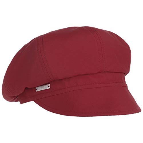 Seeberger Rain and Sun Ballonmütze Damencap Newsboy-Mütze Baker-Boy-Mütze Regencap Sonnencap Wintercap (One Size - rot) von Seeberger