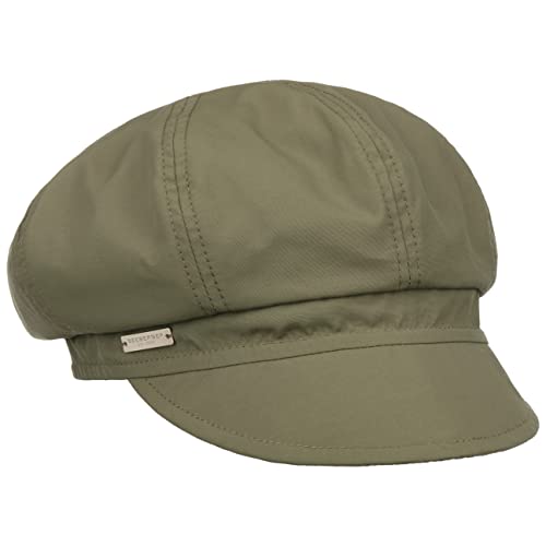 Seeberger Rainy Day Ballonmütze Damencap Newsboy-Mütze Baker-Boy-Mütze Regencap Wintercap (One Size - Oliv) von Seeberger