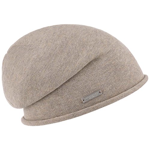 Seeberger Rollrand Beanie Damenbeanie Damenmütze Mütze Strickmütze Long (One Size - beige) von Seeberger