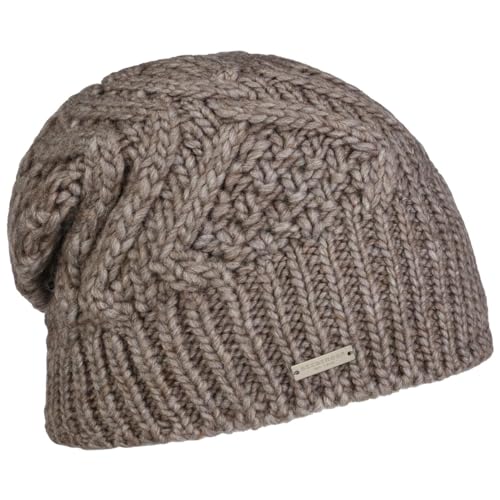 Seeberger Salvirola Headsock Strickmütze Beanie Damenmütze Wintermütze (One Size - Taupe) von Seeberger