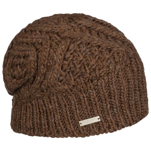 Seeberger Salvirola Headsock Strickmütze Beanie Damenmütze Wintermütze (One Size - braun) von Seeberger