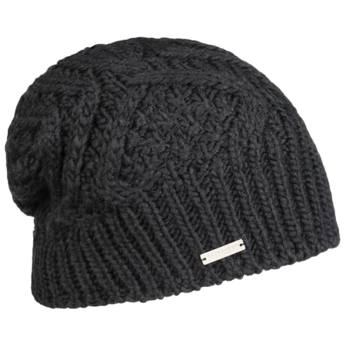 Seeberger Salvirola Headsock Strickmütze Beanie Damenmütze Wintermütze (One Size - schwarz) von Seeberger