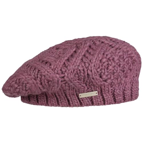 Seeberger Salvirola Strickbaske Damenbaske Baske Winterbaske Damen - mit Futter Winter Herbst-Winter - One Size Flieder von Seeberger