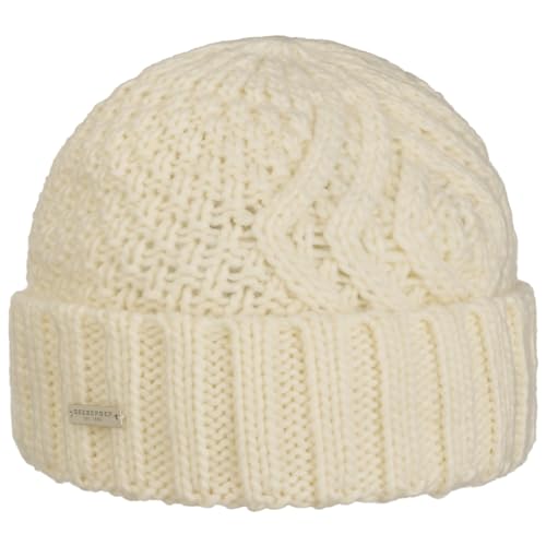 Seeberger Salvirola Umschlagmütze Strickmütze Beanie Damenmütze Wintermütze (One Size - cremeweiß) von Seeberger