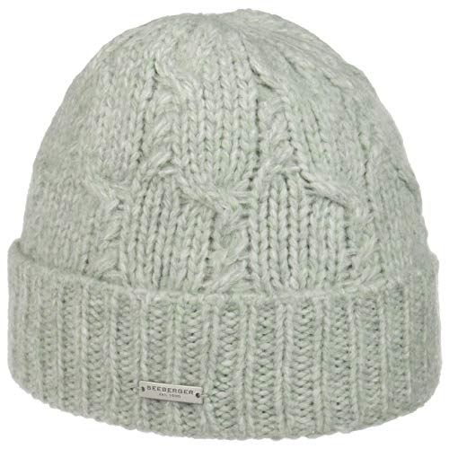 Seeberger Silja Umschlagmütze Strickmütze Damenmütze Wintermütze (One Size - Mint) von Seeberger