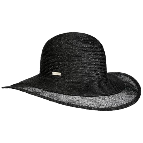 Seeberger Sinamay Edge Schlapphut Sonnenhut Sommerhut Damenhut Gartenhut Strohhut Damen - Frühling-Sommer Sommer - One Size schwarz von Seeberger