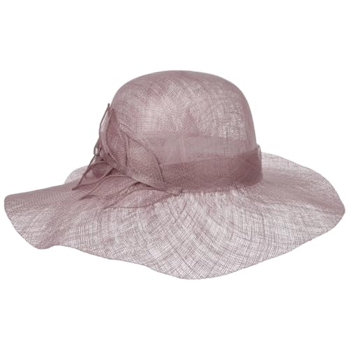 Seeberger Sinamay Wavy Brim Strohhut Sommerhut Sonnenhut Damenhut Anlasshut (One Size - rosa) von Seeberger